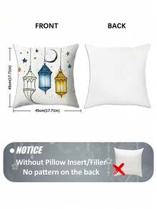 4pcs, Ramadan Pattern Soft Pillowcases, 17.72 X 17.72 Inches, Comfortable Matching, Practical And Beautiful, Unique And Exquisite Design, Machine Washable, With Zipper Closure, Suitable For Sofa, Car, Bedroom Decoration. - Royal Blue - View 9