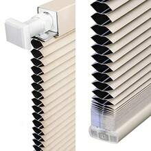 Cordl Cellular Shades No Tools No Drill Blackout Honeycomb Shades Pleated Blinds For Windows 30 1/2" W X 64" H Soft Cream - 3012Wx64H - View 2