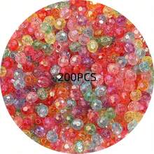 20-200 hạt acrylic tròn, nhiều màu sắc, bóng, dùng làm hạt đệm rời cho việc làm trang sức DIY như vòng tay, dây chuyền, bông tai. - phần tròn - Xem 13