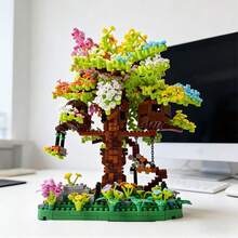 1000片高精度积木玩具系列，微型房屋建筑模型，可拼搭桌面摆件