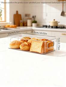 Bộ 2 hộp đựng bánh mì trong suốt dung tích lớn, hộp đựng đồ di động tiện dụng, hộp đựng thực phẩm, hộp đựng rau củ quả nhà bếp, hộp phân loại thực phẩm trong tủ lạnh, hộp đựng thực phẩm làm từ chất liệu PET dày dặn, dễ vệ sinh, thích hợp cho nhà bếp gia đình và nhà hàng. - trong suốt - Xem 9