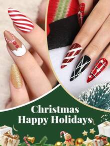Christmas Gel Polish Nail Art Gel Liner Nail Polish Liner Gel Polish White Gel Nail Polish Soak Off UV Gel Built Thin Nail Brush In Bottle Gifts For Women - White - View 9