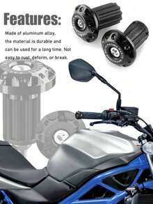 2pcs Aluminum Alloy Motorcycle Handlebar End Plugs, 16-18mm Handlebar Plugs - Handlebar End Caps Accessories, Enhance Riding Experience - Multicolor - View 7