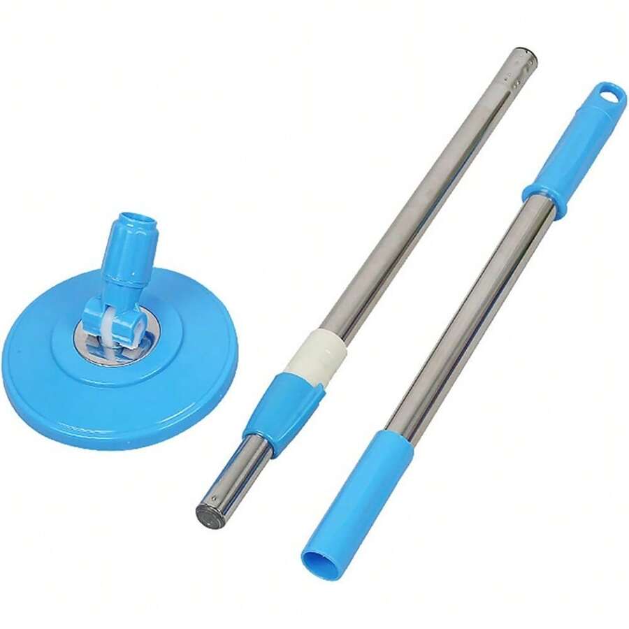 49inch Blue Spin Mop Pole Handle Replacement 360 Degrees Rotating Telescopic Replacement Handle For 6.3inch Mop Head Household Cleaning Tool Accessories Hand Push Sweepers For Cleaning Home Office - 藍色 - 查看 1