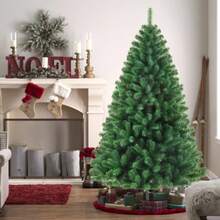 Künstlicher Weihnachtsbaum Tannenbaum 180 Cm Mit 900 Zweigen – Dichte PVC-Nadeln, Stabilir Metallfuß & Inklusive Lichterkette - Green - View 4