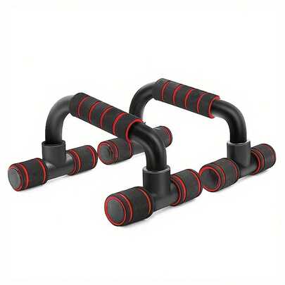 Holiday Gift Home Workout Equipment Push Up Bars - Universal Blue/Red/Green Pushup Rod With Cushioned Foam Grip & Non-Slip Design