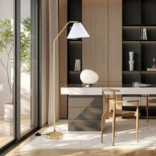 Lifezeal 66" Arc Floor Lamp With Adjustable Lamp Head, Pleated Lampshade & Foot Switch - View 1
