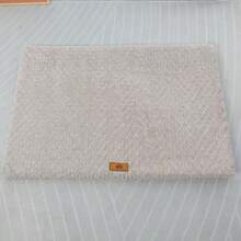 1pc Plush Pet Pad, Removable & Washable Dog/Cat Mat, Warm & Comfortable, Suitable For Dog Cage/Bed, All Season, Thickened Warm Plush Mat For Winter - Light Grey - View 1