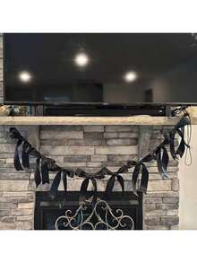 1 chiếc vòng trang trí nơ màu hồng và trắng, thích hợp cho tiệc tùng, ngày lễ, sinh nhật, đám cưới, lễ đính hôn, trang trí lò sưởi, tường. - Nhiều màu - Xem 9