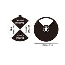 1Pc Do Not Disturb Sign, Out Of Office Sign, Please Knock Sign, In A Meeting Sign For Offices, 4 Inch, Black - Black - View 4