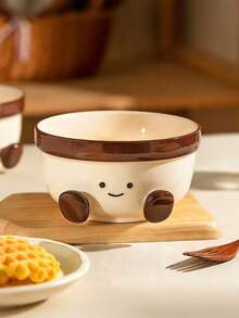 1个大容量可爱脚丫陶瓷拉面碗，高品质3D浮雕面碗，釉下彩陶瓷碗，沙拉/水果碗，节日礼物 - 彩色 - 查看 13