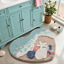 Quick Dry Bath Mat, Non Slip Absorbent Soft Microfiber Rug, Low Profile Design With Anti-Fray Edges For Modern Bathroom, Machine Washable, 26x30 Inches,Room Decor - Baby Blue - View 6