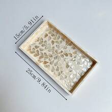 1 khay đựng vỏ trai giả vuông, vẽ tay, đựng mỹ phẩm, đồ trang sức, đồ ăn nhẹ, món tráng miệng, đồ uống, bánh mì, bánh ngọt, nhu yếu phẩm hàng ngày, đồ lưu trữ & đồ trang trí sang trọng theo phong cách Bắc Âu Quà tặng tốt nhất Đĩa sinh nhật Phụ kiện nhà bếp Trang trí nhà bếp Khay để bàn Khay đựng trái cây Trang trí khay - trắng - Xem 23