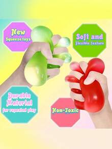 1/2/4/6/8 Pcs Slow Rebound Stress Relief Balls - Soft & Soothing Sensory Fidget Toys, Helpful For ADHD/ADD, Anxiety Relief - Multicolor - View 3