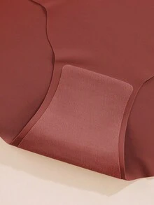 Aofeiqike 6件套高品质加大码无缝丝滑女士内衣套装，波浪透气运动瑜伽比基尼，中腰三角裤，纯色短裤 - 彩色 - 查看 7