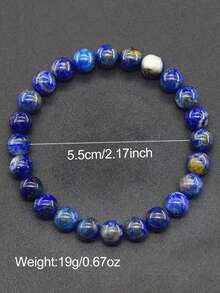 8mm Sunstone & Agate Crystal Beaded Handmade Bracelet - Stone Bracelet - View 3