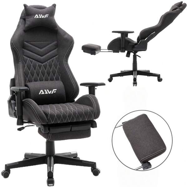 Scaune de birou, Scaun de gaming, Scaun de birou, Suport reglabil pentru picioare, Scaun de birou, Suport pentru cap și talie, Acasă, Scaun de gaming