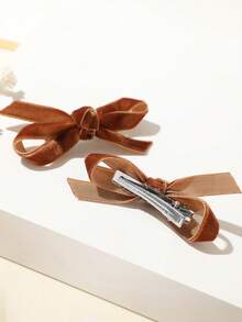 12pcs Vintage Velvet Bow Hair Clips, Suitable For Daily Hairstyles, Decorative Hair Accessories For Women, Claw Clips, Hair Slide, Hair Barrettes