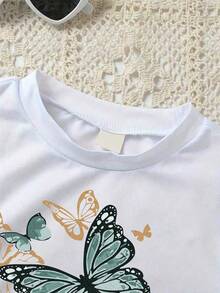 Toddler Girls' Cartoon Print Tank Top And Pants Set - White - View 5