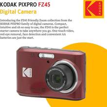 Kodak 柯达数码相机 PIXPRO FZ45-RD 1600万像素 4倍光学变焦 28mm广角 1080P全高清视频 2.7英寸液晶屏 Vlog相机，适合摄影爱好者 - 紅色 - 查看 6