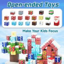 Blocchi da costruzione magnetici, mattoncini puzzle 3D, gioco di impilamento STEM divertente, adatto per ragazzi e ragazze, regalo di Natale, gadget per feste e Ognissanti - Multicolore - Visualizzare 4