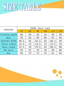 少女卡通字母印花短袖T恤和喇叭裤套装 - 軍綠色 - 查看 6