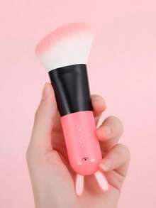 DU care Cute Animal Face Makeup Brush Portable Foundation Brush Loose Powder Brush Blush Brush Contour Brush Highlight Fan Brush Makeup Tools - Pink - View 7