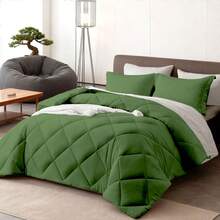 7Pcs Or 5Pcs Luxurious Comforter Set-Breathable Comforter-Ultra-Soft Fluffy Fiber Filling, Warmth For All Seasons-Quilted Comforter, Flat Sheet, Fitted Sheet, Pillowcases, Pillow Shams, Bed In A Bag, Pumpkin Color Halloween Comforter Queen Size - Random color for shipment - 查看 5