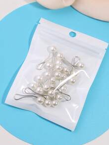 12pcs Women Brooch, Scarf Clips, Shawl Pins, Scarf Clips, Scarf Pins, Pearl Brooch, For Sweater - 12 PCS White - View 15