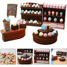 Preciosa Minicasa Decorativa Minijuguetes Interesante Modelo En Miniatura Minitienda De Helados Accesorios para Niños Y Niñas - 8,8 x 5 cm - Ver 9