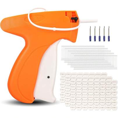 Pistola para Etiquetar Ropa, micro pistola de etiquetado de puntadas para ropa, Soporte para Edredones, Pistola de fijación instantánea con 5 agujas y 1650 micro sujetadores