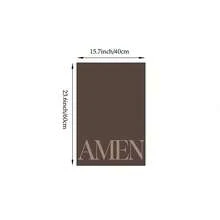 Tranh treo tường khổ 1/3 màu cà phê sữa, chủ đề Thiền định, kèm câu Kinh Thánh | Trang trí tôn giáo hiện đại, phù hợp cho phòng ngủ, phòng khách hoặc văn phòng, tranh Kinh Thánh tối giản, quà tặng cho phái nữ, không khung. - Nhiều màu - Xem 12