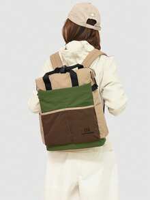 新款时尚大容量多口袋背包 - 綠色 - 查看 4