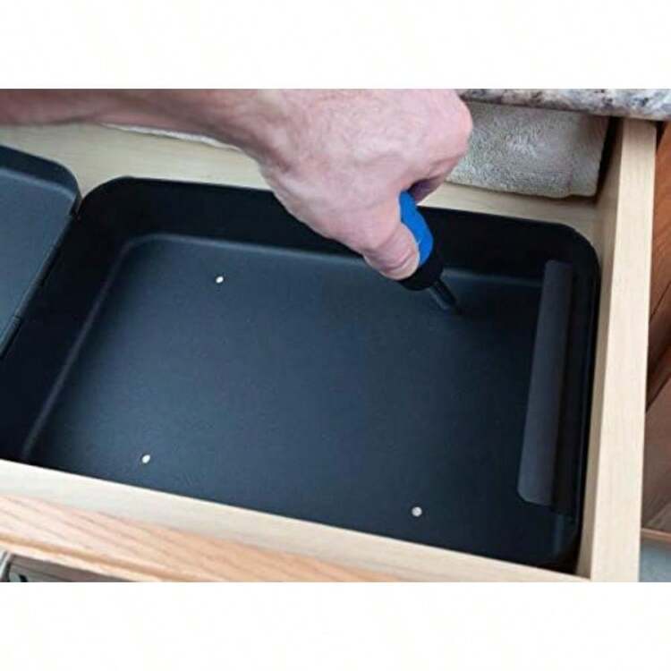 Caja fuerte para cajones de medicamentos, cerradura de llave, negro (MDS-2K)(Key Lock) - Multicolor - Añade 4