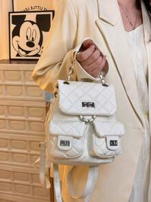 Multipurpose Small Backpack - White - View 1
