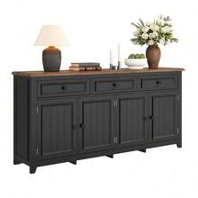 Storage Cabinets - Black + MDF - View 3
