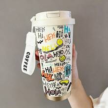 1pc, 530ML Cup , There Are Many Different Styles To Choose From Stylish And Personalized, It Has A Rope Handle For Portability, Suitable For Home, Office, And Daily Travel. Portable Can Hold Both Hot And Cold Beverages. - Multicolor - View 14