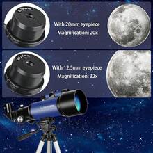 Beginners, 70mm Aperture 400mm Astronomical Refracting Telescope For Adults Students - Travel Telescopes With Tripod, Phone Adapter(Silver) - Xanh dương đại dương70400 - Xem 7