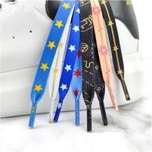 Printing Shoelaces Men Women Sneakers Sport Casual ShoelacesBasketball Blue Black Shoes Laces - Azul degradado + 140cm - Ver 4