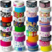 40 Rolls Washi Tape Set - 15 Mm Wide Colored Masking Tape, Decorative Adhesive Tape Crafts, Wrapping, Scrapbooking Supplies, Bullet Journals, Planners, Party Decorations - Multicolored - View 1