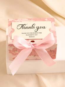 10个DIY空白婚礼礼盒，包含丝带和卡片，适用于生日派对礼物、DIY手工艺品、优雅婚礼展示、情人节、礼品盒 - 彩色 - 查看 8