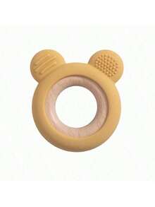 1个婴儿硅胶木环牙胶，适合婴幼儿磨牙，小熊和花朵造型，多种颜色可选，柔软舒适，婴儿用品 - 彩色 - 查看 13