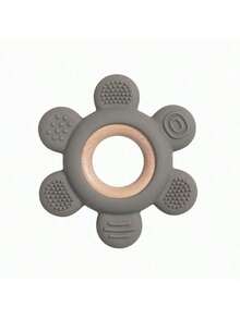 1个婴儿硅胶木环牙胶，适合婴幼儿磨牙，小熊和花朵造型，多种颜色可选，柔软舒适，婴儿用品 - 彩色 - 查看 15