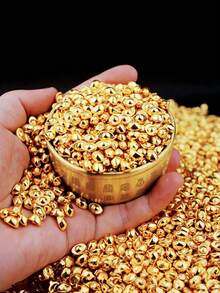 迷你仿金锭套装，圣诞节、送给老板、乔迁、退休的完美礼物 - 吉祥金锭摆件，中式财富装饰，桌面摆件（金合金） - 彩色 - 查看 2