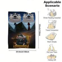 1 Piece Disney &Lt; Zootopia &Gt;   Flannel Blanket - Soft And Warm All-Season Cartoon Pattern, Judy Hopps And Nick Wilde Modern Style, Suitable For Bed, Sofa, Office, Camping, Travel, Ideal Gift For Christmas And Halloween, Disney Blanket - Phong cách - Xem 8