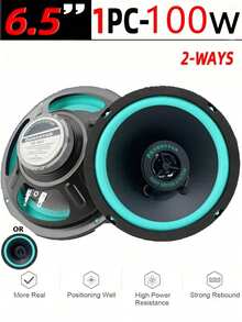YAIUZGOO 1PC Car Tuning Audio Speaker Horn 6 Inch 100W 2-Way Full Range Frequency Automotive Audio Loudspeaker Heavy Mid-Bass Ultra-Thin Modified Speaker