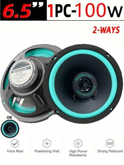 YAIUZGOO 1PC Car Tuning Audio Speaker Horn 6 Inch 100W 2-Way Full Range Frequency Automotive Audio Loudspeaker Heavy Mid-Bass Ultra-Thin Modified Speaker