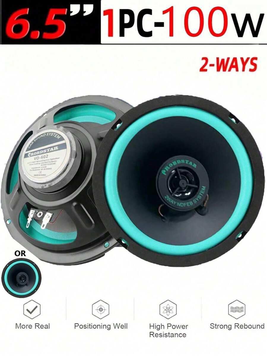 YAIUZGOO 1PC Car Tuning Audio Speaker Horn 6 Inch 100W 2-Way Full Range Frequency Automotive Audio Loudspeaker Heavy Mid-Bass Ultra-Thin Modified Speaker