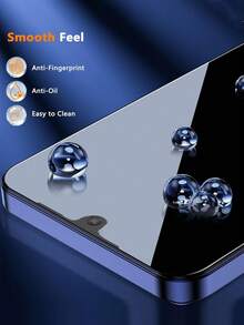 2片装钢化玻璃隐私屏幕保护膜，兼容三星Galaxy A17 5G/A16/A15/A14/A13/A55/A54/A53/A50S，9H硬度，防刮花，兼容手机壳，安装简便 - 黑色 - 查看 8