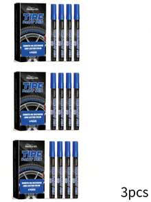 Homonth 4pcs Car Tire Marking Pens - Quick-Dry Oil-Based Paint For Bubble-Free Smooth Coating, DIY Tire Decoration & Graffiti, Durable For All Tire Types,Car Acessesories Women,Car Stuff,Car Acessesories Interior,Quick Ship Items,Free Shipping - Blue - View 11